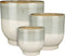 Mica Decorations Bloempot Tara - 30x30x30 cm - Keramiek - Lichtgroen- Set van 3