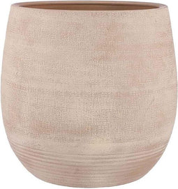 Mica Decorations bloempot - terracotta - beige - binnen - D49 x H45 cm - Plantenpot