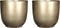 Mica Decorations Bloempot Tusca - Voordeelset van 2 bloempotten Keramiek rond Goud - 20 x Ø 22 cm