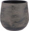 Mica Decorations Bloempot Victor rond mat donkerbruin handgemaakt - 33 x Ø 36 cm