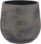 Mica Decorations Bloempot Victor rond mat donkerbruin handgemaakt - 33 x Ø 36 cm