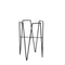 Mica Decorations Blom Plant Stand - L25 x W25 x H38 cm - Metal - Black
