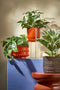 Mica Decorations Boaz Bloempot - H19 x Ø22 cm - Keramiek - Oranje