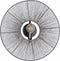 Mica Decorations Bodil Wandlamp - H18 x Ø60 cm - Metaal - Zwart