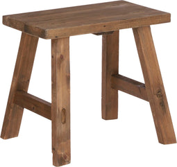 Mica Decorations Bold Houten Krukje - L38 x B29 x H34 cm - Gerecycled Hout - Bruin