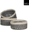 Mica Decorations Bonaparte Mand voor Planten - Set van 3 - H13 x Ø30 cm - Jute - Zwart