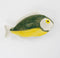 Mica Decorations Bord Vis - L29 x B14 x H2 cm - Keramiek - Donkergroen