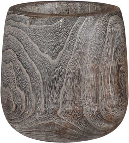 Mica Decorations Boris Ronde Bloempot - H31xØ31 cm - Paulownia Hout