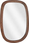 Mica Decorations Bosco Wandspiegel - L35 x B50 cm - Mangohout - Donkerbruin