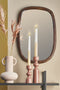 Mica Decorations Bosco Wandspiegel - L35 x B50 cm - Mangohout - Donkerbruin