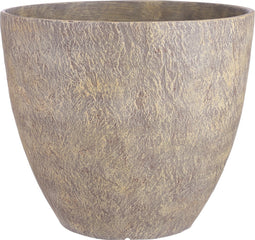 Mica Decorations Bravo Bloempot voor buiten - H40 x Ø45 cm - Lichtgewicht Kunststof - Bruin Slate