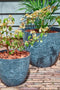 Mica Decorations Bravo Bloempot voor buiten - H40 x Ø45 cm - Lichtgewicht Kunststof - Donkergrijs Slate