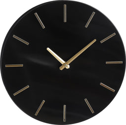 Mica Decorations Brixen Wandklok - Ø36 cm - Zwart