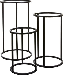 Mica Decorations Cachet Plantenstandaard - Set van 3 - Zwart