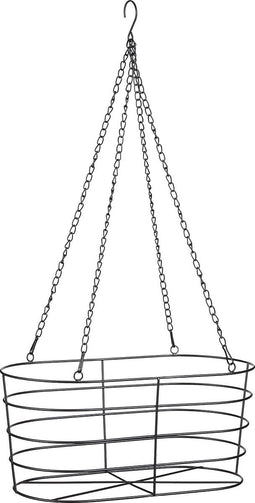 Mica Decorations Callee Hangende Bloempot - L43 x B21 x H76 cm - Metaal - Zwart