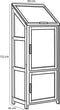 Mica Decorations Caminia Kweekkas - L60 x B42 x H152 cm- Mahoniehout