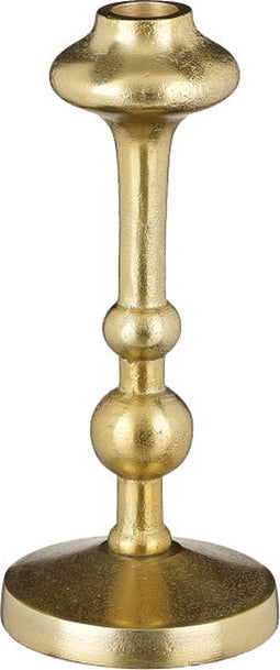Mica Decorations Canto Kandelaar - 9x9x20 cm - Aluminium - Goud