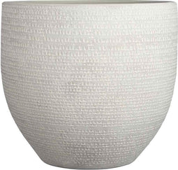 Mica Decorations Carrie Bloempot - H36 x Ø39 cm - Terracotta - Lichtgrijs
