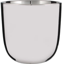Mica Decorations Chaz Bloempot - 15x15x15 cm - Keramiek - Zilver