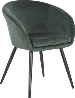 Mica Decorations Chloe Eetkamerstoel - L63 x B56 x H78 cm - Donkergroen