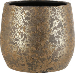 Mica Decorations Clemente Bloempot - H25,5 x Ø32 cm - Terracotta - Goud