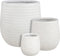 Mica Decorations Corda Plantenbakken - H44 x Ø44 cm - Magnesium - Wit - Set van 3
