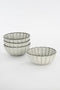 Mica Decorations Corfu Schaal - Set van 4 - H9 x Ø17 cm - Keramiek - Grijs