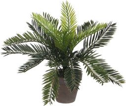 Mica Decorations Cycas Palm Kunstplant in Bloempot Stan - H33 x Ø34 cm - Groen