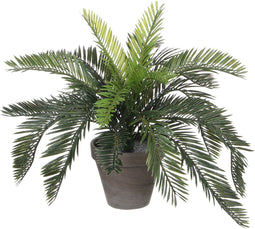 Mica Decorations Cycas Palm Kunstplant in Bloempot Stan - H37 x Ø44 cm - Groen