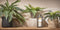Mica Decorations Cycas Palm Kunstplant in Bloempot Stan - H37 x Ø44 cm - Groen