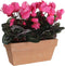 Mica Decorations Cyclaam Kunstplant in Balkonbak Slate - L29 x B13 x H33 cm - Roze