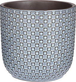 Mica Decorations Daan Bloempot - H17,5 x Ø19 cm - Blauw