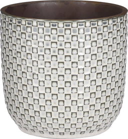 Mica Decorations Daan Bloempot - H17,5 x Ø19 cm - Wit
