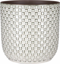 Mica Decorations Daan Bloempot - H21 x Ø22 cm - Wit