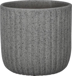 Mica Decorations Dante Bloempot - 21x21x19 cm - Donkergrijs