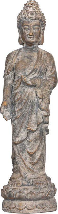 Mica Decorations Deco Object Buddha - 17x18.5x70 cm - Magnesium - Grijs