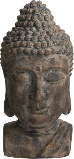Mica Decorations Deco Object Buddha - 23x26x48 cm - Magnesium - Grijs