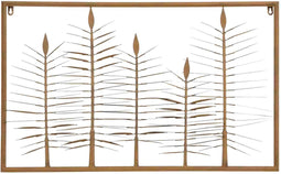 Mica Decorations Deco Object Leaf - 78x3.5x48 cm - Ijzer - rust