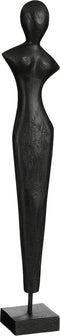 Mica Decorations Deco Object Penang - 10x10x65 cm - Hout - Zwart