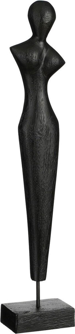 Mica Decorations Deco Object Penang - 7x7x53 cm - Hout - Zwart