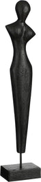 Mica Decorations Deco Object Penang - 7x7x53 cm - Hout - Zwart