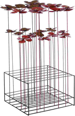Mica Decorations Deco Object Tuinbloem - 60x60x97 cm - Ijzer - rust,Rood