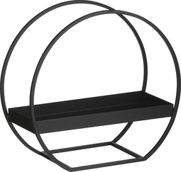 Mica Decorations Decoratierek Rond - L40 x B17 x H38 cm - Metaal - Zwart