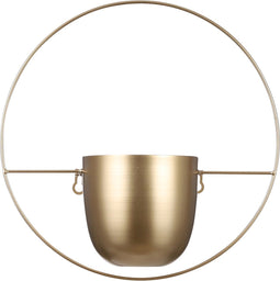 Mica Decorations Dexter Bloempot Wand - L34 x B14 x H34 cm - Goud