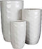 Mica Decorations - diamond ronde vaas wit set van 3 - grootste maat in cm: 45 x 26