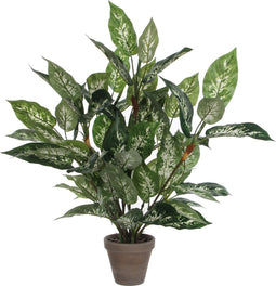 Mica Decorations Dieffenbachia Kunstplant in Bloempot Stan - H70 x Ø55 cm - Groen