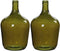 Mica Decorations Diego Glazen Fles - H30 x Ø18 cm - Gerecycled Glas - Groen