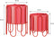 Mica Decorations Dione Bloempot op Standaard - Set van 2 - H35 x Ø26 cm - Metaal - Rood, Roze