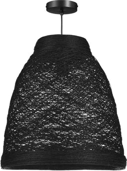 Mica Decorations Diora Hanglamp - H40 x Ø40 cm - Gerecycled Papier - Zwart
