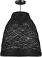 Mica Decorations Diora Hanglamp - H40 x Ø40 cm - Gerecycled Papier - Zwart